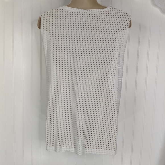 ONZIE Molly White Mesh Drop Arm Tank Sz S/M - Picture 8 of 14